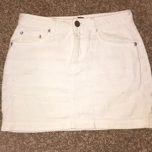 FOREVER 21 white jean skirt